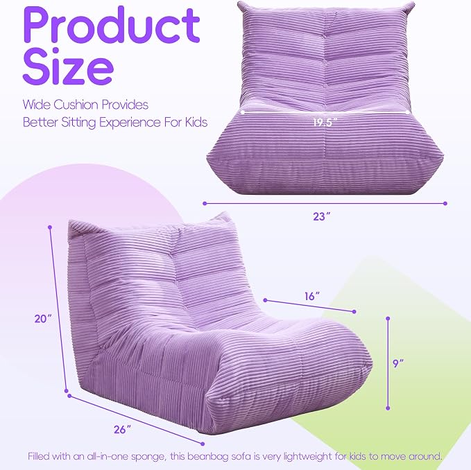 Hobestluk Small Bean Bag Chair - Image 2