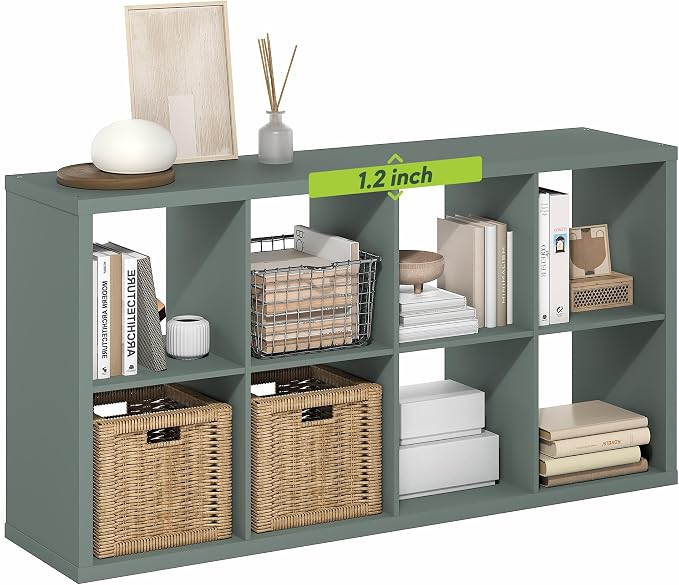Furinno Cubicle Book Shelf, 8-Cube Bookshelf, Extra Thick Frame Horizontally & by Furinno-FitsYourSpaceFitsYourBudget