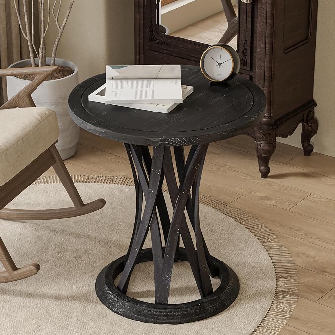 COZAYH Round Farmhouse End Table - Image 5