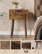 YMYNY Fluted Nightstand Set of 2, Small End Table, Modern Coffee Table - Image 4