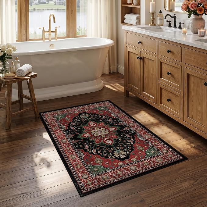 RELEANY Washable Area Rug, Small 2'6"x4', Water Repellent, Pet Friendly by RELEANY