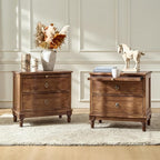 HULALA HOME Solid Wood Storage End Tables by HULALAHOME