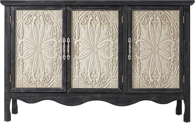 RoyalCraft Buffet Cabinet with Storage, Vintage Solid Wood Sideboard with 3 - Image 7