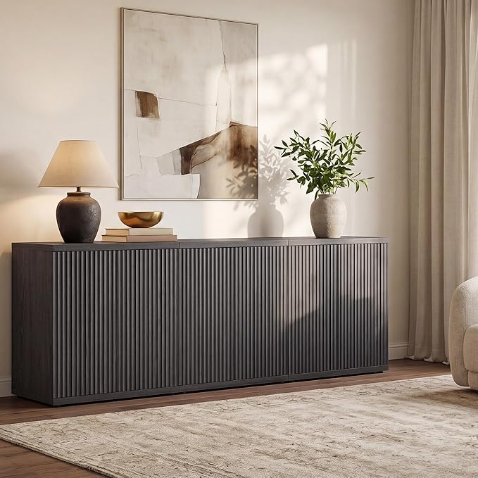 SICOTAS Buffet Cabinet with Storage Accent Sideboard Modern Credenza with Doors - Image 6