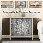 31" Carved Sideboard Buffet Cabinet - Image 5