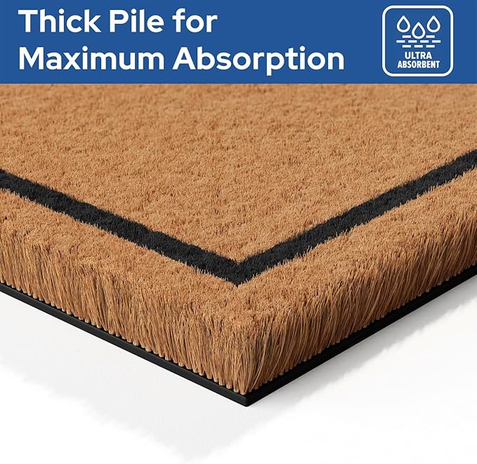 Barnyard Designs Natural Coco Coir Non-Slip Doormat | Heavy-Duty Welcome Mat - Image 7