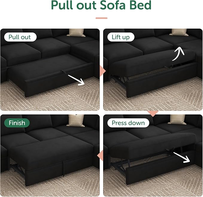 HONBAY Sectional Sleeper Couch - Image 6