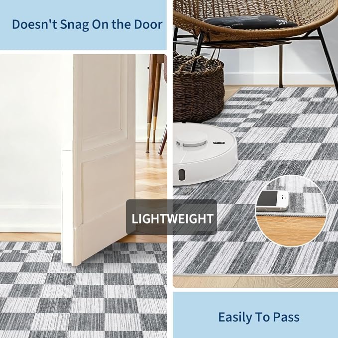 GarveeHome Checkered Washable 2x3 Rug Small Area Rugs Non-Slip - Image 7