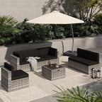 Aoxun 7 Piece Patio Furniture Set, All-Weather Wicker Outdoor Furniture 6 Seats - Image 6