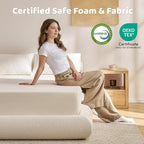 RECCI AirFrame Half-Moon Upholstered Queen Platform Bed Frame, Boucle Curved - Image 3