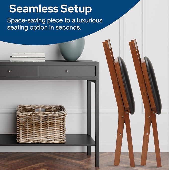 MECO Stakmore True Mission Wooden Folding Chairs - Image 6