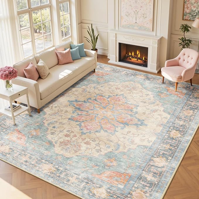 RELEANY Washable Area Rug, Large 10'x12', Water Repellent, Pet Friendly - Image 2