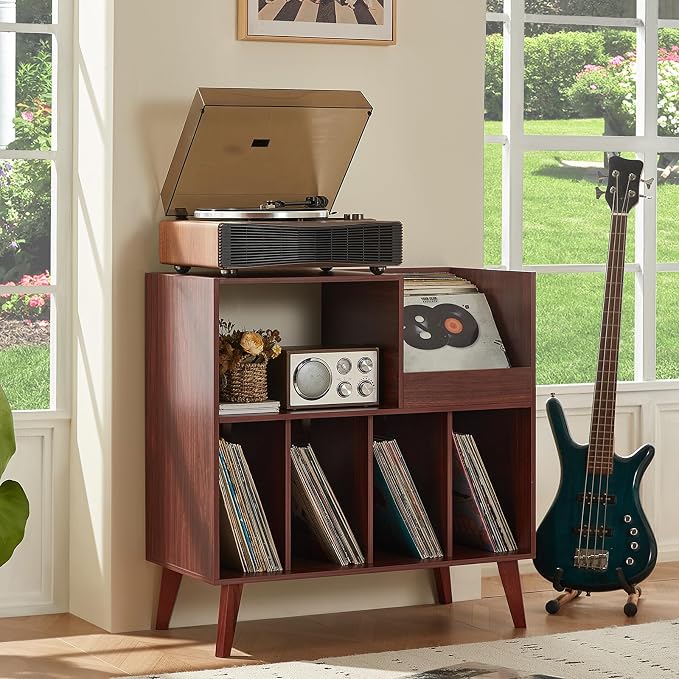 LELELINKY Large Record Player Stand, Turntable Stand - Image 4