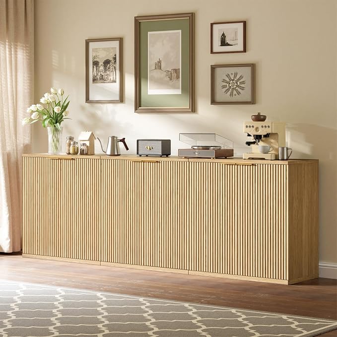 Evermagin 31.5" Oak Buffet Cabinet - Image 7