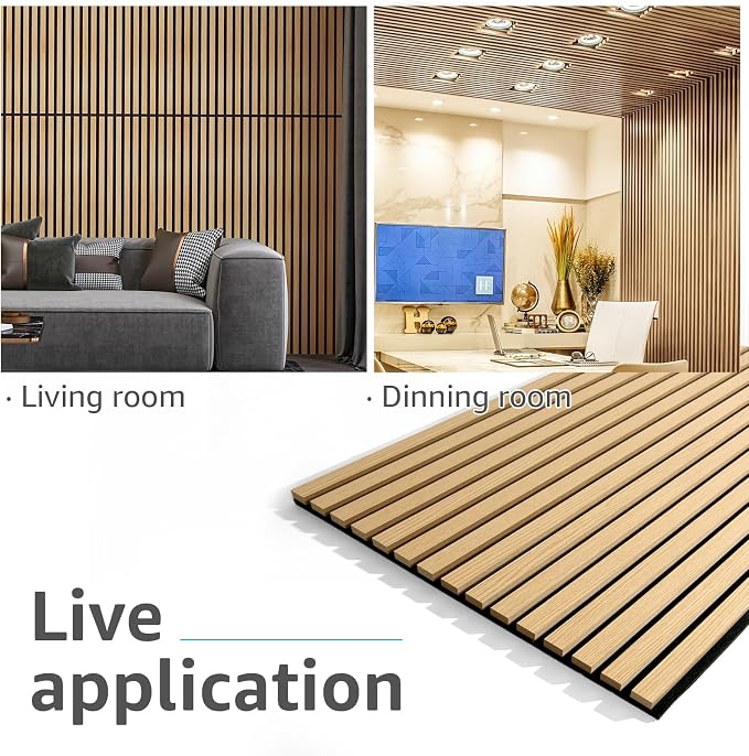 Art3d 4 Pack 47.2 x 23.6in. Wood Slat Acoustic Panels - Image 3