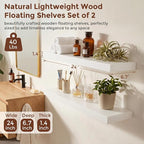 fuqing White Floating Shelves | 24 Inch Wood Floating Shelves - Image 3