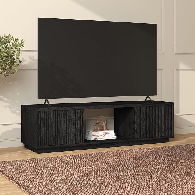 Henn&Hart Fluted TV Stand for TVs up to 65" - Image 4