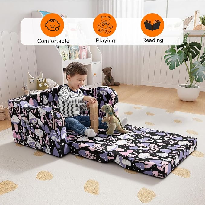 MeMoreCool Toddler Couch Chair – Foldable Kids Sofa - Image 4