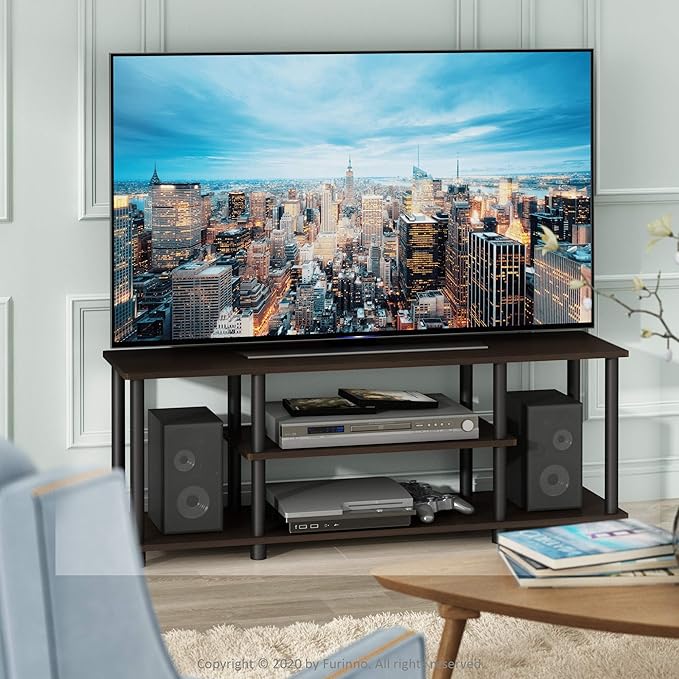 Furinno Turn-N-Tube No Tools 3D 3-Tier Entertainment TV Stand up to 50 inch TV - Image 2