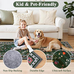 HEBE Hallway Runner Rug 2'x8', Washable Non Slip Kitchen Rug Runner | Soft Boho - Image 6