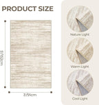3x5 Rug for Entryway, Washable Area Rug, Living Room, Dining Room, Neutral Rug - Image 2