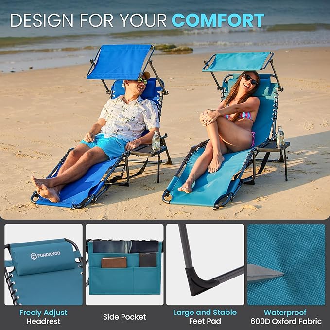 FUNDANGO Heavy Duty Tanning Chair - Image 7