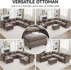 35‘’ Modern Chenille Cloud Sofa Ottoman, Rectangle Ottoman - Image 7