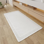RESARE Waffle Bathroom Runner Rugs, Non Slip Boho Bath Mat 24"x48" White | Long by Resare