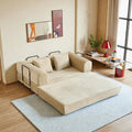 59in Convertible Sofa Bed, Corduroy Boneless Couch Bed, Futon Sleeper Sofa Pull by Unknown