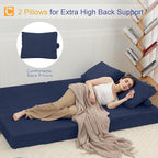 COMAX Convertible Sofa Bed, Folding Floor Couch Corduroy Fold Out Couch Bed - Image 5