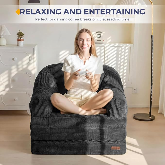MAXYOYO Folding Sofa Bed with Backrest, Boneless Fold Out Couch Bed with Handle - Image 9