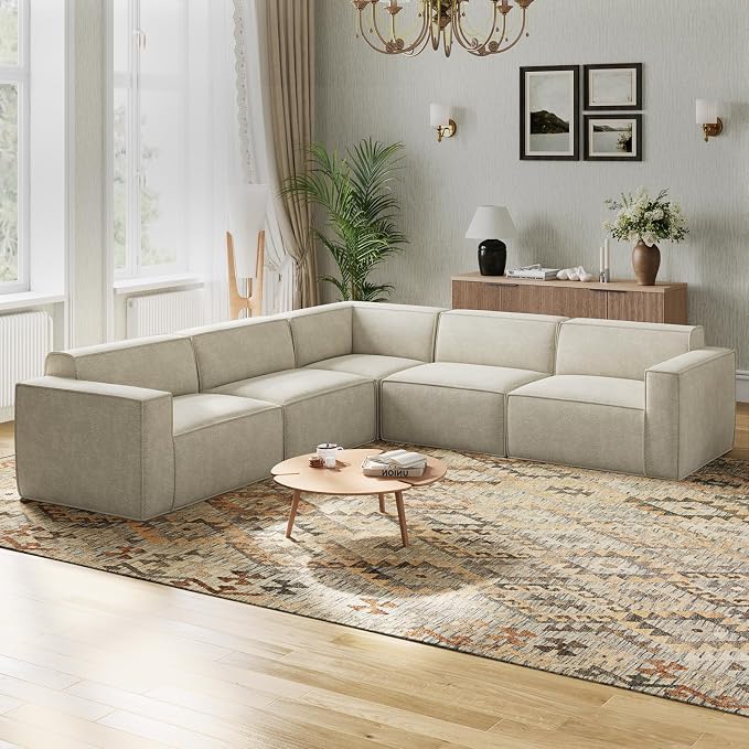 Novilla 109" Modular Sectional Sofa, No Assembly Cloud Sectional Couch by Novilla
