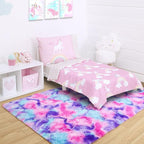5x7 Tie-Dyed Pink Purple Blue Fluffy Area Rug Non-Slip - Image 8