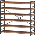 HCHQHS 6 Tier Bookshelf, Adjustable Industrial Bookcase, Vertical Tall Book by HCHQHS