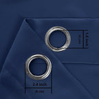 RV Blackout Curtains for Bedroom, 52 x 36 Inches Long Navy 2 Panels | Thermal - Image 7