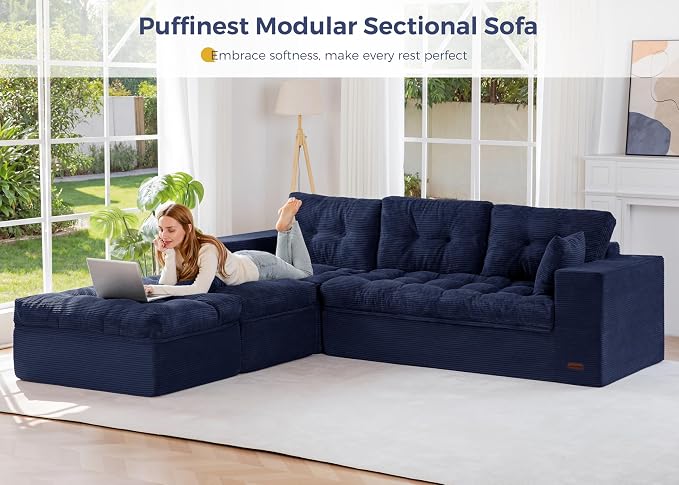 MAXYOYO 104" U Shaped Modular Sectional Sofa - Image 3