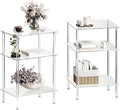 Tempered Glass Side Tables Set of 2 Acrylic End Table by IRCPEN