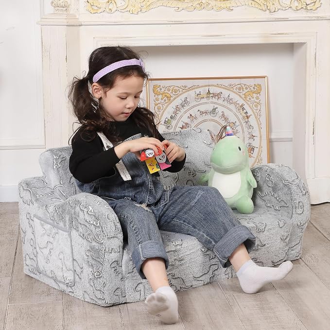 MOMCAYWEX Kids Sofa, 2-in-1 Flip-Out Foam Couch - Image 2