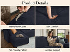 Oversized 2 Seater Modular Sectional Sofa, Solid Wood Frame Sofa, Removable - Image 7