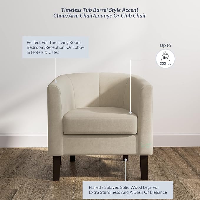 BELLEZE Accent Barrel Chair - Image 4