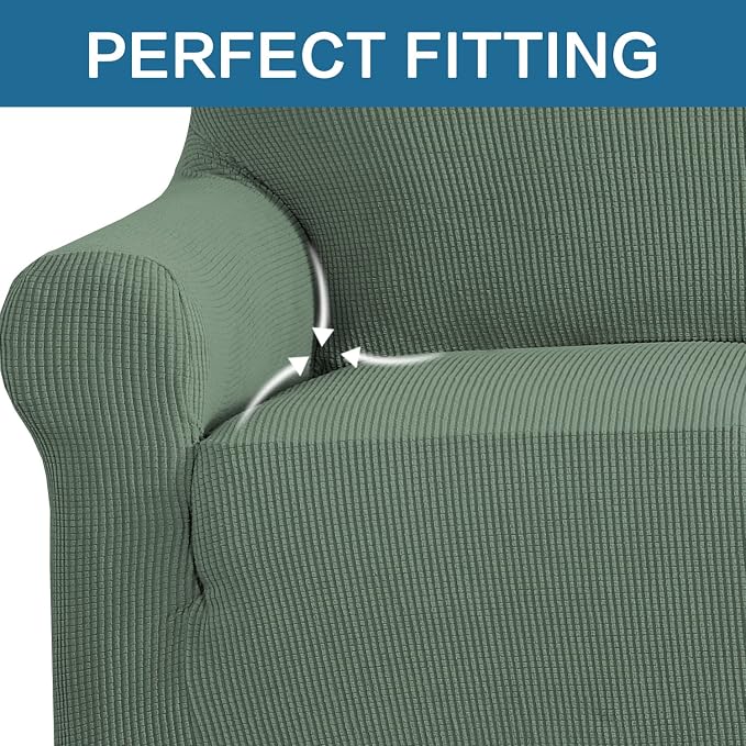 H.VERSAILTEX High Stretch Armchair Cover 1-Piece Rich Jacquard Chair Covers - Image 5