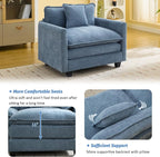 WUTUTUEE 41'' Modern Chenille Oversized Chair, Upholstered Accent Living Room - Image 5