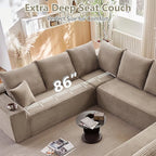 Sectional Cloud Couch for Living Room, Modular Floor Deep-Seat Sofa, Big Comfy - Image 7