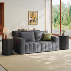 LINSY HOME Round Fluted End Table, Tall Side Table - Image 3