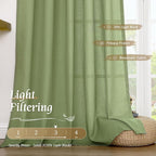 Sage Green Linen Curtains 72 inches Long - Image 4
