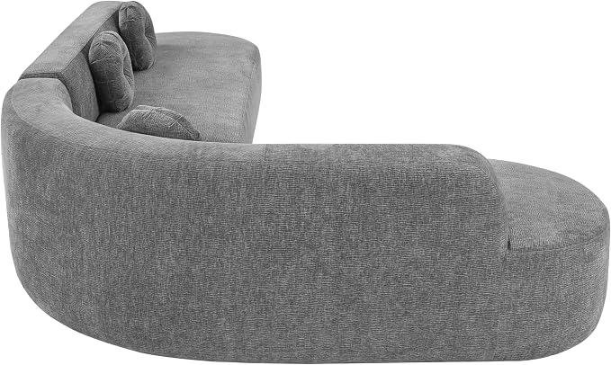 122'' Sectional Curved Sofa Sponge Couch - Image 6