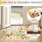 RELEANY Floral Washable 6x9 Area Rugs Ivory/Yellow | Flower Carpet Print Boho - Image 4
