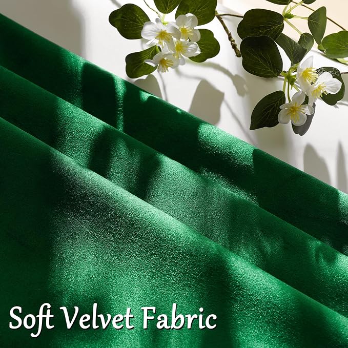 GIGIZAZA Green Velvet Pillow Covers 18x18 Decorative Pillows Pack of 2 | Throw - Image 5