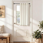 Pitalk 60 Inch Length Linen Curtains Cream Ivory Semi Sheer Light Filtering - Image 6