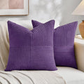 Fancy Homi 2 Packs Purple Decorative Throw Pillow Covers 22x22 Inch by Fancy+Homi